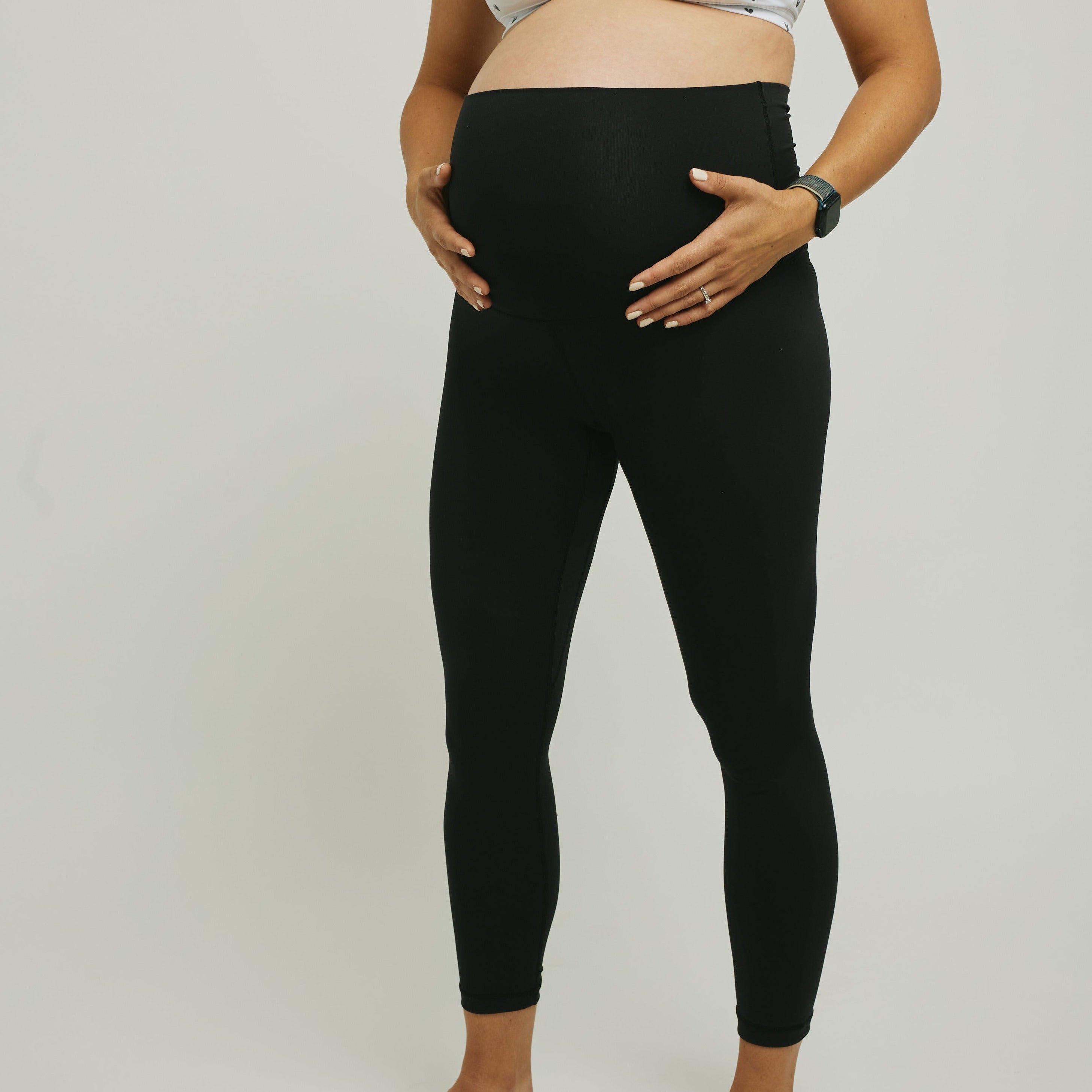 NEW Zella Mamasana Live In Maternity cropped Leggings in Black - Size M  #681