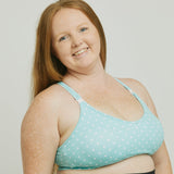 The Glow Nursing Bra [Aqua Polka]