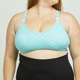 The Glow Nursing Bra [Aqua Polka]