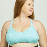 The Glow Nursing Bra [Aqua Polka]